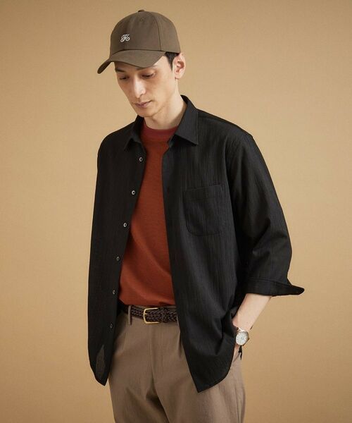 TAKEO KIKUCHI / タケオキクチ シャツ・ブラウス | 【通気性】トリコットサッカー 7分袖シャツ | 詳細2