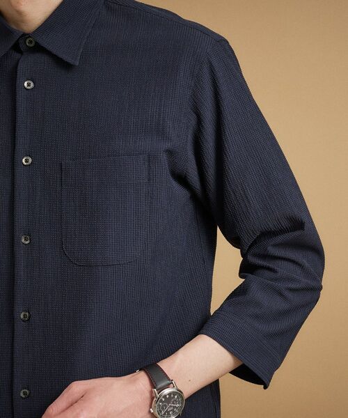 TAKEO KIKUCHI / タケオキクチ シャツ・ブラウス | 【通気性】トリコットサッカー 7分袖シャツ | 詳細22