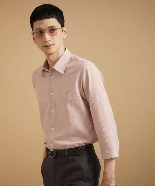 TAKEO KIKUCHI / タケオキクチ シャツ・ブラウス | 【通気性】トリコットサッカー 7分袖シャツ | 詳細28