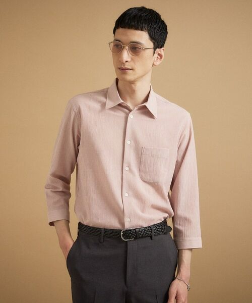 TAKEO KIKUCHI / タケオキクチ シャツ・ブラウス | 【通気性】トリコットサッカー 7分袖シャツ | 詳細29