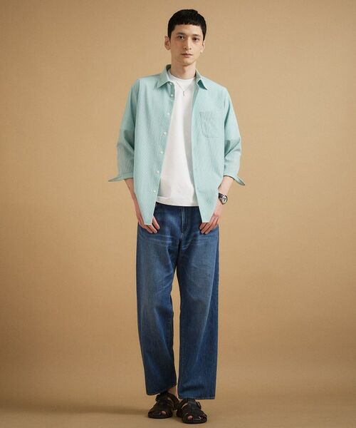 TAKEO KIKUCHI / タケオキクチ シャツ・ブラウス | 【通気性】トリコットサッカー 7分袖シャツ | 詳細8