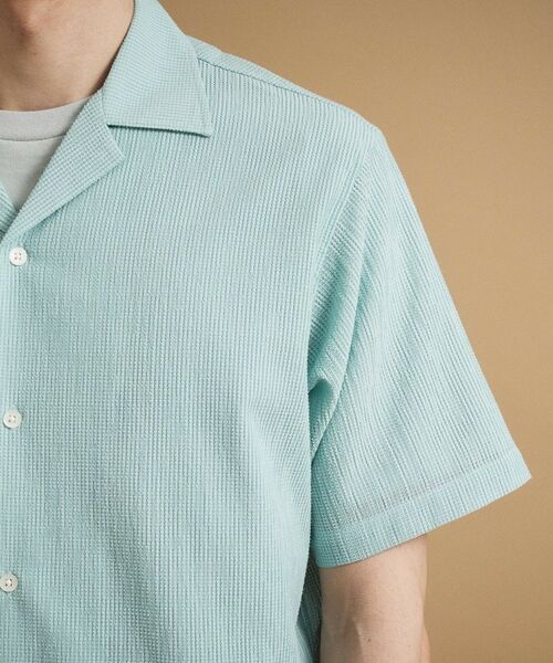 TAKEO KIKUCHI / タケオキクチ シャツ・ブラウス | 【通気性】トリコットサッカー オープンカラー シャツ | 詳細18
