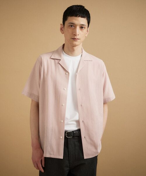 TAKEO KIKUCHI / タケオキクチ シャツ・ブラウス | 【通気性】トリコットサッカー オープンカラー シャツ | 詳細23