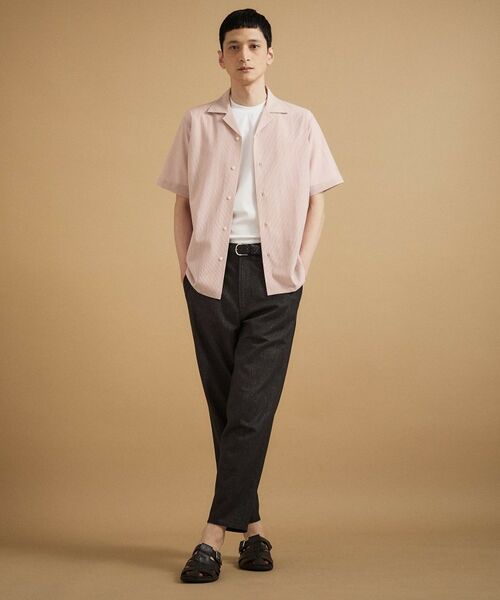 TAKEO KIKUCHI / タケオキクチ シャツ・ブラウス | 【通気性】トリコットサッカー オープンカラー シャツ | 詳細24