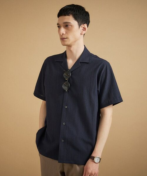 TAKEO KIKUCHI / タケオキクチ シャツ・ブラウス | 【通気性】トリコットサッカー オープンカラー シャツ | 詳細27