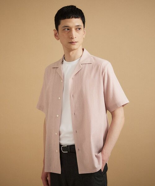 TAKEO KIKUCHI / タケオキクチ シャツ・ブラウス | 【通気性】トリコットサッカー オープンカラー シャツ | 詳細6