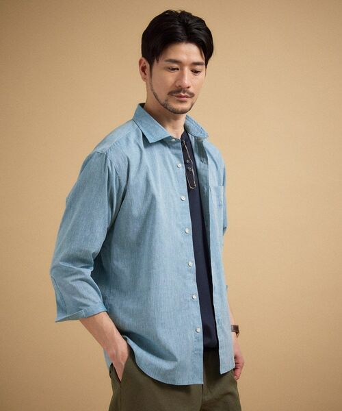 TAKEO KIKUCHI / タケオキクチ シャツ・ブラウス | ハイブリッド リネン 七分袖シャツ | 詳細11