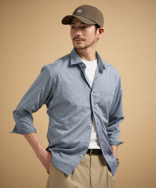 TAKEO KIKUCHI / タケオキクチ シャツ・ブラウス | ハイブリッド リネン 七分袖シャツ | 詳細15