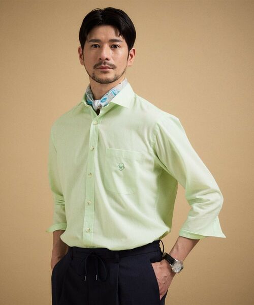 TAKEO KIKUCHI / タケオキクチ シャツ・ブラウス | ハイブリッド リネン 七分袖シャツ | 詳細2