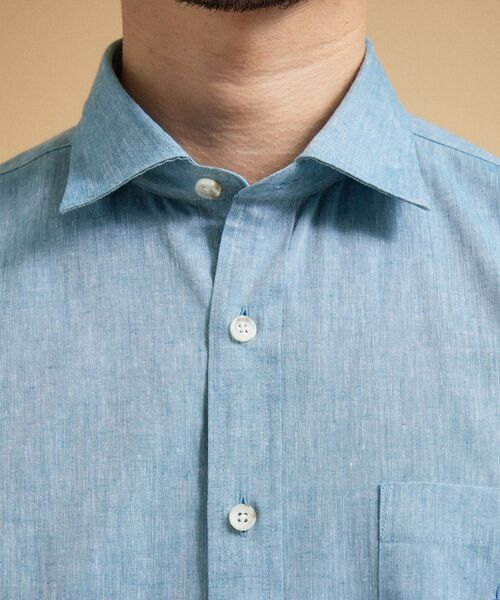 TAKEO KIKUCHI / タケオキクチ シャツ・ブラウス | ハイブリッド リネン 七分袖シャツ | 詳細21