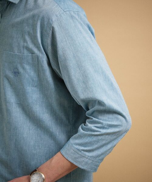 TAKEO KIKUCHI / タケオキクチ シャツ・ブラウス | ハイブリッド リネン 七分袖シャツ | 詳細23