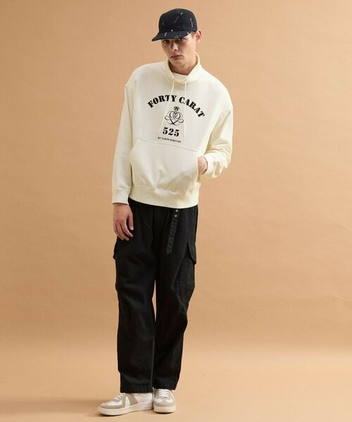 TAKEO KIKUCHI / タケオキクチ スウェット | カレッジ風オフタートルジャージ | 詳細4