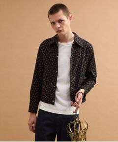 TAKEO KIKUCHI / タケオキクチ レザーブルゾン・ジャケット | 小紋プリントブルゾン