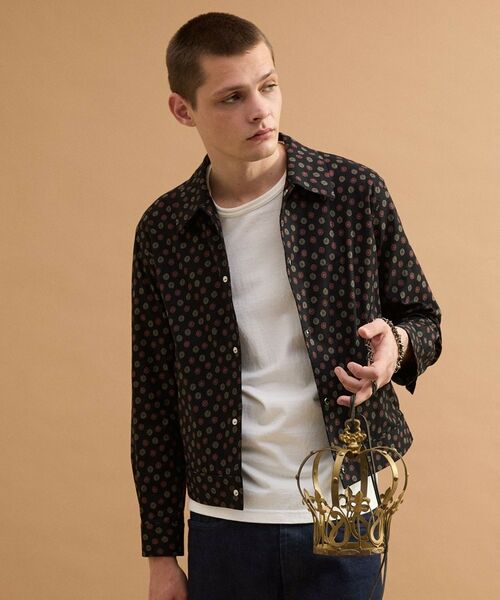 TAKEO KIKUCHI / タケオキクチ レザーブルゾン・ジャケット | 小紋プリントブルゾン | 詳細3