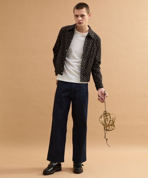 TAKEO KIKUCHI / タケオキクチ レザーブルゾン・ジャケット | 小紋プリントブルゾン | 詳細4