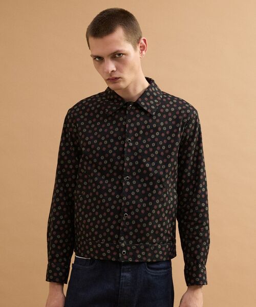 TAKEO KIKUCHI / タケオキクチ レザーブルゾン・ジャケット | 小紋プリントブルゾン | 詳細6