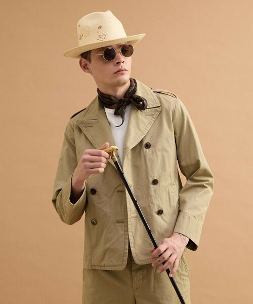 TAKEO KIKUCHI / タケオキクチ レザーブルゾン・ジャケット | ミリタリークロスPコート | 詳細17