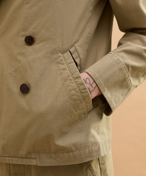 TAKEO KIKUCHI / タケオキクチ レザーブルゾン・ジャケット | ミリタリークロスPコート | 詳細7