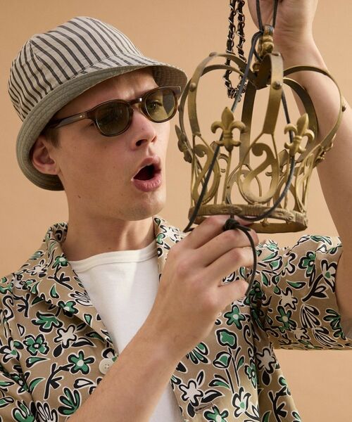 TAKEO KIKUCHI / タケオキクチ レザーブルゾン・ジャケット | フラワープリント半袖ジャケット | 詳細15