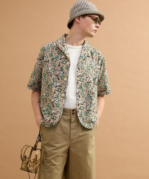 TAKEO KIKUCHI / タケオキクチ レザーブルゾン・ジャケット | フラワープリント半袖ジャケット | 詳細16