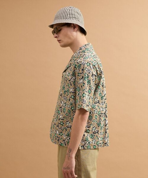 TAKEO KIKUCHI / タケオキクチ レザーブルゾン・ジャケット | フラワープリント半袖ジャケット | 詳細2