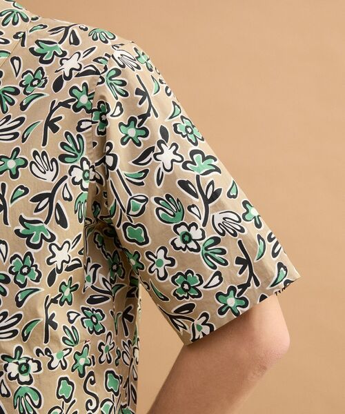 TAKEO KIKUCHI / タケオキクチ レザーブルゾン・ジャケット | フラワープリント半袖ジャケット | 詳細5