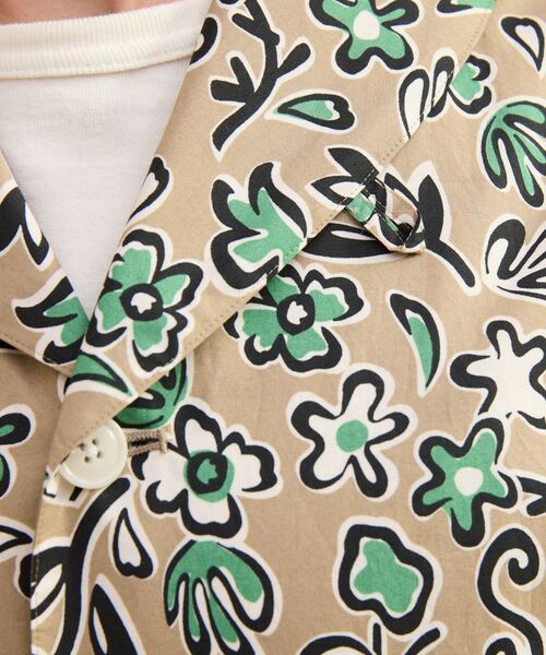 TAKEO KIKUCHI / タケオキクチ レザーブルゾン・ジャケット | フラワープリント半袖ジャケット | 詳細8