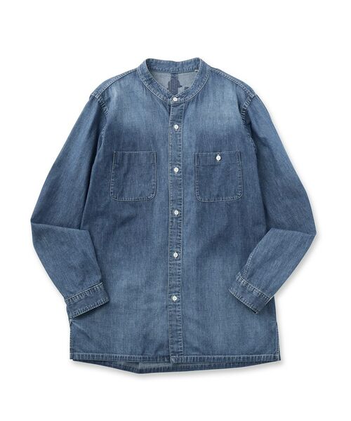 TAKEO KIKUCHI / タケオキクチ シャツ・ブラウス | バンドカラーデニムシャツ | 詳細1