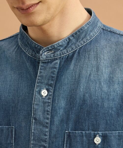 TAKEO KIKUCHI / タケオキクチ シャツ・ブラウス | バンドカラーデニムシャツ | 詳細17
