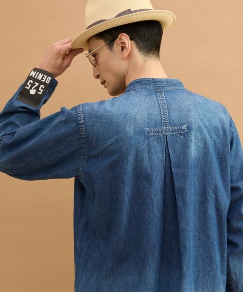 TAKEO KIKUCHI / タケオキクチ シャツ・ブラウス | バンドカラーデニムシャツ | 詳細3