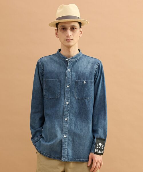 TAKEO KIKUCHI / タケオキクチ シャツ・ブラウス | バンドカラーデニムシャツ | 詳細4