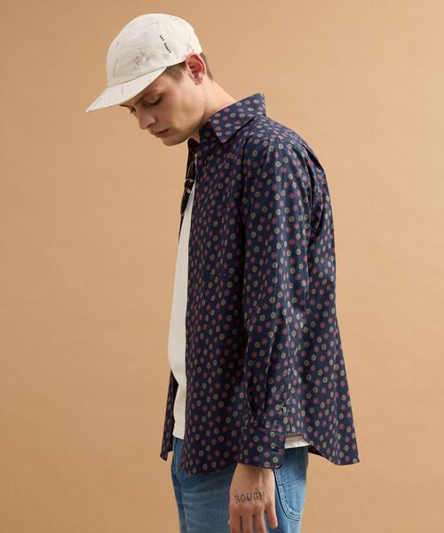 TAKEO KIKUCHI / タケオキクチ シャツ・ブラウス | 小紋プリントシャツ（ネイビー(194)）