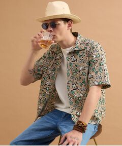 TAKEO KIKUCHI / タケオキクチ シャツ・ブラウス | フラワープリントオープンカラー半袖シャツ