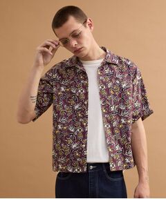 TAKEO KIKUCHI / タケオキクチ シャツ・ブラウス | フラワープリントオープンカラー半袖シャツ