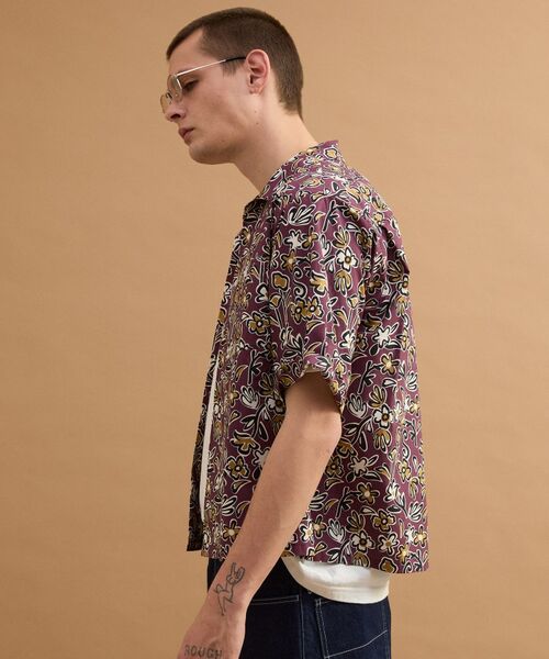 TAKEO KIKUCHI / タケオキクチ シャツ・ブラウス | フラワープリントオープンカラー半袖シャツ | 詳細14
