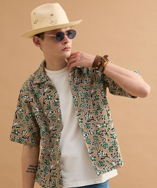 TAKEO KIKUCHI / タケオキクチ シャツ・ブラウス | フラワープリントオープンカラー半袖シャツ | 詳細19