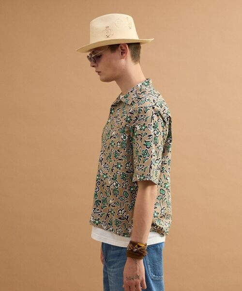 TAKEO KIKUCHI / タケオキクチ シャツ・ブラウス | フラワープリントオープンカラー半袖シャツ | 詳細2