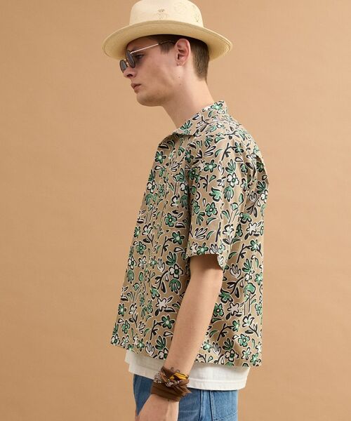 TAKEO KIKUCHI / タケオキクチ シャツ・ブラウス | フラワープリントオープンカラー半袖シャツ | 詳細20