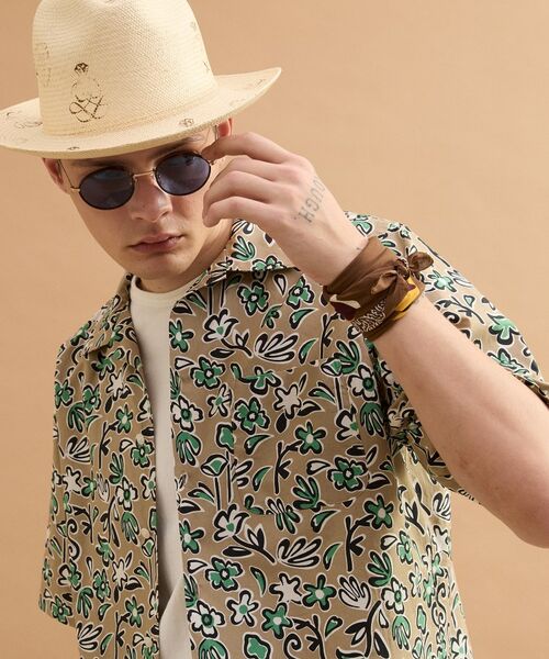 TAKEO KIKUCHI / タケオキクチ シャツ・ブラウス | フラワープリントオープンカラー半袖シャツ | 詳細22