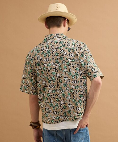 TAKEO KIKUCHI / タケオキクチ シャツ・ブラウス | フラワープリントオープンカラー半袖シャツ | 詳細3