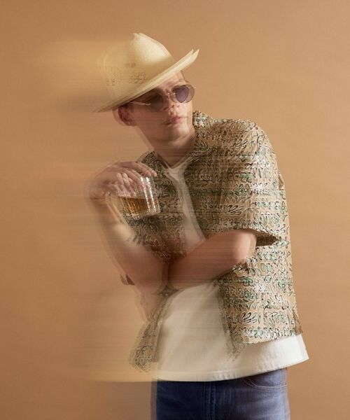 TAKEO KIKUCHI / タケオキクチ シャツ・ブラウス | フラワープリントオープンカラー半袖シャツ | 詳細30