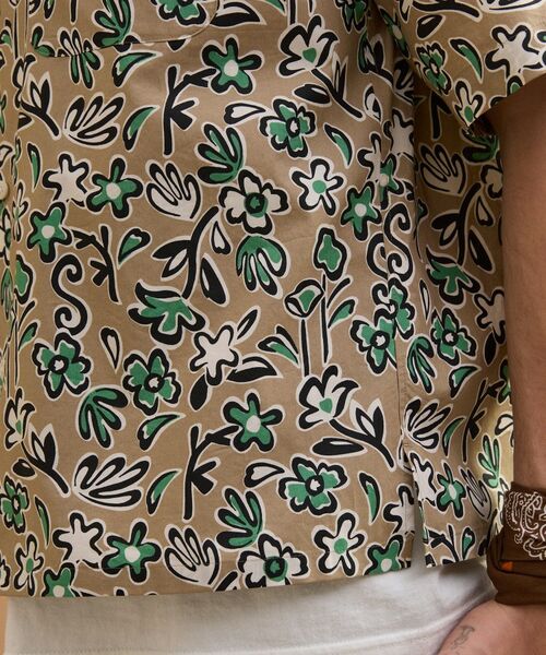 TAKEO KIKUCHI / タケオキクチ シャツ・ブラウス | フラワープリントオープンカラー半袖シャツ | 詳細6