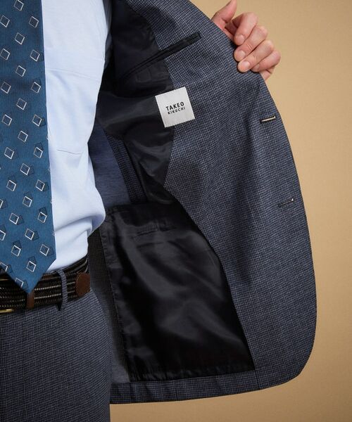 TAKEO KIKUCHI / タケオキクチ テーラードジャケット | ドットジャージ 千鳥プリント ジャケット | 詳細17