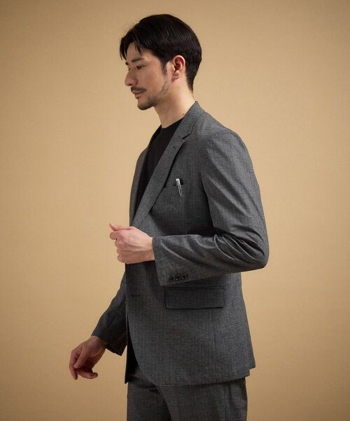 TAKEO KIKUCHI / タケオキクチ テーラードジャケット | ドットジャージ 千鳥プリント ジャケット | 詳細3