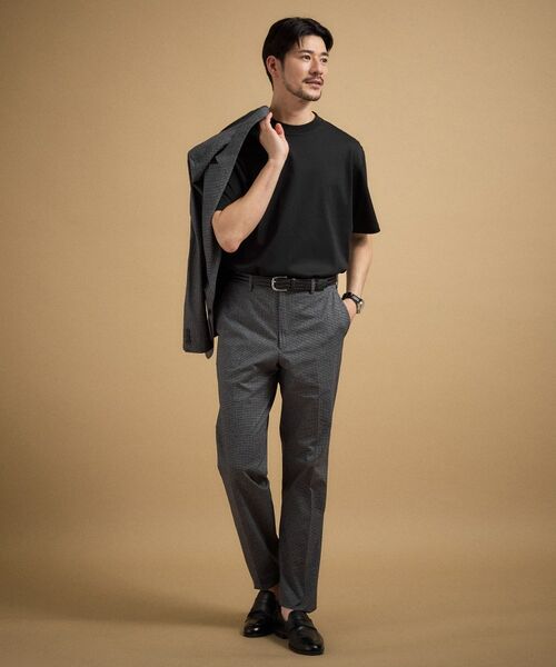 TAKEO KIKUCHI / タケオキクチ パンツ | ドットジャージ 千鳥プリント パンツ | 詳細4