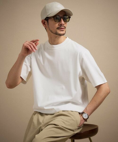 TAKEO KIKUCHI / タケオキクチ カットソー | アイスクリアコットン プルオーバー（ホワイト(001)）