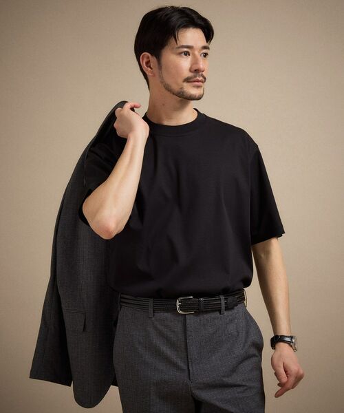 TAKEO KIKUCHI / タケオキクチ カットソー | アイスクリアコットン プルオーバー（ブラック(019)）