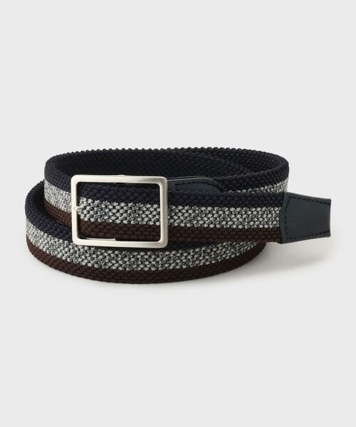 TAKEO KIKUCHI / タケオキクチ ベルト・サスペンダー | ゴムメッシュリバーシブルベルト（ネイビー(594)）