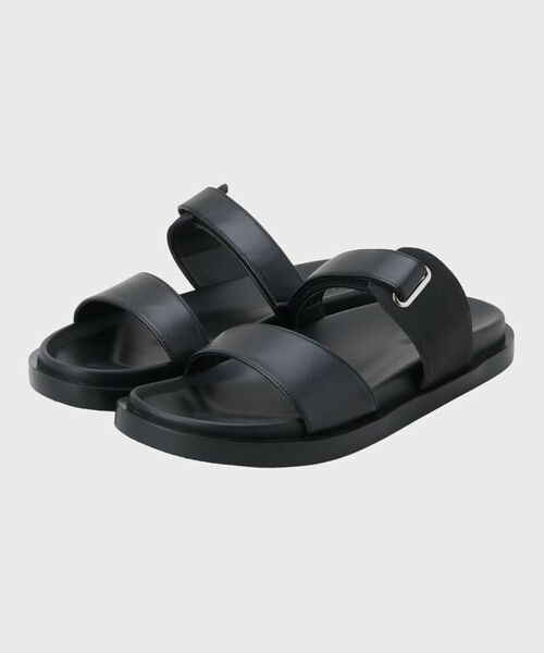 TAKEO KIKUCHI / タケオキクチ サンダル | ダブルベルトサンダル（ブラック(019)）