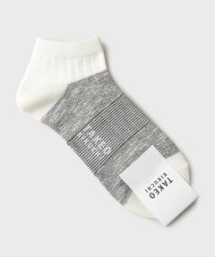 TAKEO KIKUCHI / タケオキクチ ソックス | 異素材切り替えショートソックス